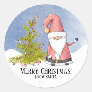 Sticker Rond De Santa Noël