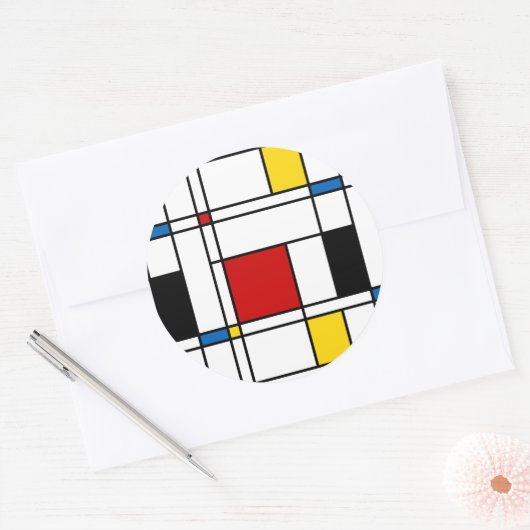 Sticker Rond De Stijl Motif (Enveloppe)