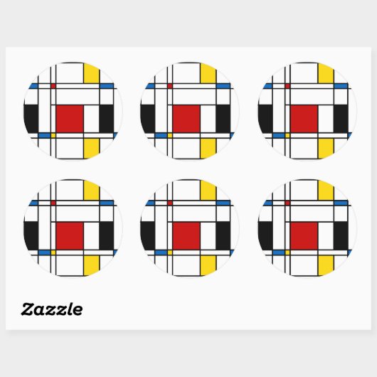 Sticker Rond De Stijl Motif (Feuille)