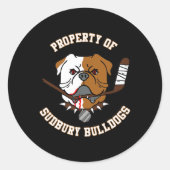 Sticker Rond De Sudbury Bulldog (Devant)