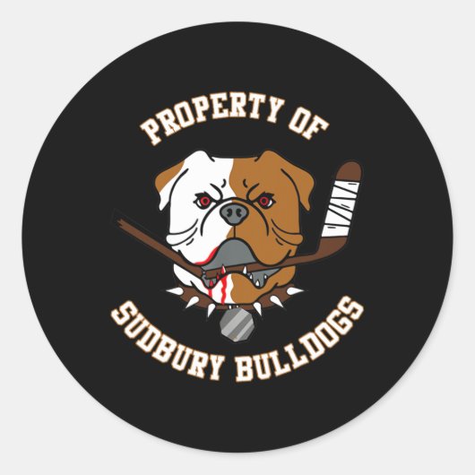 Sticker Rond De Sudbury Bulldog (Devant)