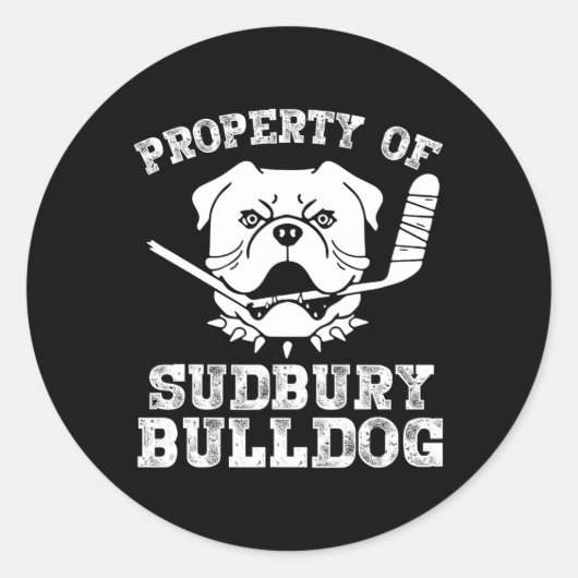 Sticker Rond De Sudbury Bulldog Fun (Devant)