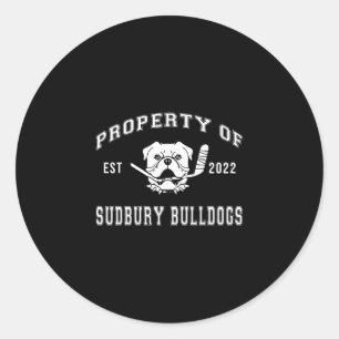 Sticker Rond De Sudbury Bulldog Fun 2