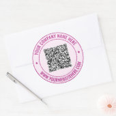 Sticker rond de texte QR Code personnalisé Choisir (Enveloppe)