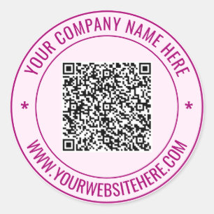 Sticker rond de texte QR Code personnalisé Choisir