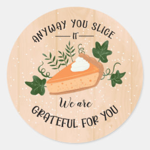 Sticker Rond de toute façon, vous tranchez, merci pour vous, Th