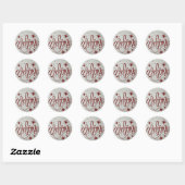 Sticker rond de vacances de bienvenue (Feuille)