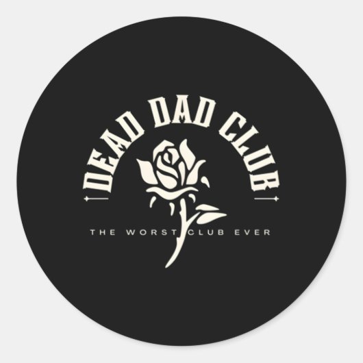 Sticker Rond Dead Dad Club (Devant)