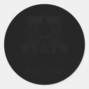 Sticker Rond Deadlifts Weightlifter Skeleton Halloween Gym Work
