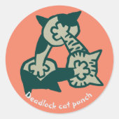 Sticker Rond Deadlock cat punch (Devant)