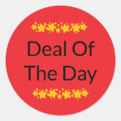 Sticker Rond Deal Of The Day Red (Devant)