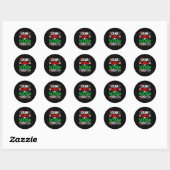 Sticker Rond Dear Santa My Sister Did It Girls Kids Boys Funny (Feuille)