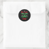Sticker Rond Dear Santa They Are The Naughty Ones Funny Christm (Sac)