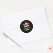 Sticker Rond Dear Santa They Are The Naughty Ones Funny Christm (Enveloppe)