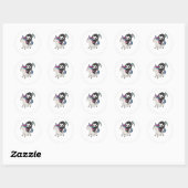 Sticker Rond Death Riding Unicorn Funny Unicorns Arc-en-ciel (Feuille)
