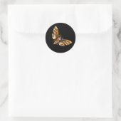 Sticker Rond Death's Head Moth (Sac)