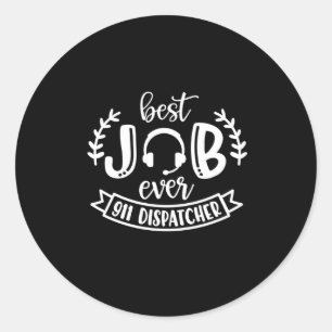 Sticker Rond Débiteur, répondeur, ligne d'or 911