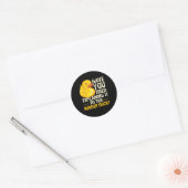 Sticker Rond Débogage du canard en caoutchouc du programmeur (Enveloppe)