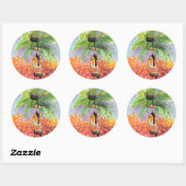 Sticker Rond Debora (Feuille)