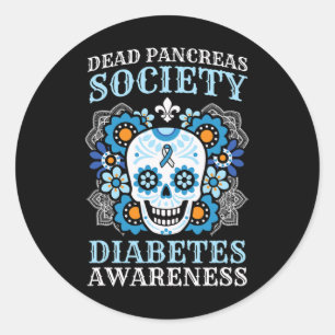 Sticker Rond Debout Pancreas Société Sensibilisation au diabète