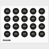 Sticker Rond Débranché & Énergisé_ Conception de batterie c (Feuille)