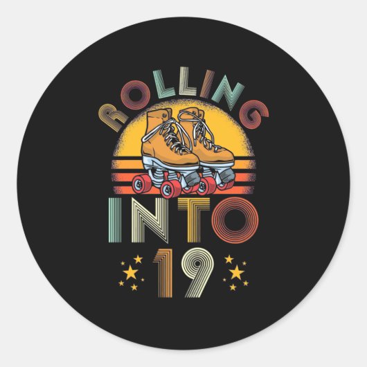 Sticker Rond Début 19 Ans (Devant)