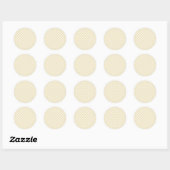 Sticker Rond Début d'Automne Rétro Gingham | Blé Doré (Feuille)