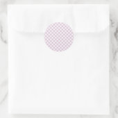 Sticker Rond Début d'Automne Retro Gingham | Lilas Chaud (Sac)