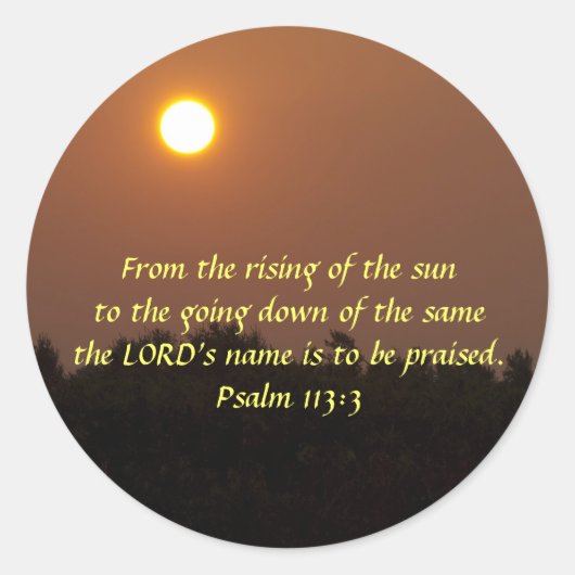 Sticker Rond Début de l'aube fin juin (Devant)