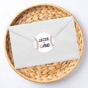 Sticker Rond Débutant de l'année Baseball 1er Anniversaire