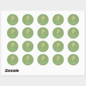 Sticker Rond Débuts bénis croix première communion (Feuille)
