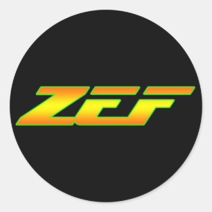 STICKER ROND DÉCALQUE D'AUTOCOLLANT DE ZEF