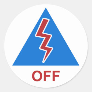 Sticker Rond Décalque "OFF" de commutateur de mise à mort de