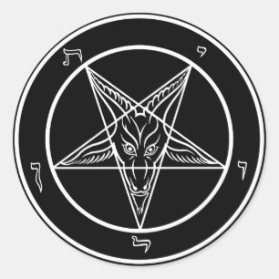 Sticker Rond Décalques de Baphomet