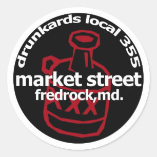 Sticker Rond Décalques d'ivrogne de Fredrock (feuille de 6)