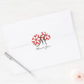 Sticker Rond Décembre Mariage Monogram M Merci Sceau (Enveloppe)