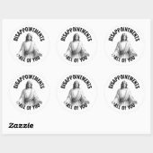 Sticker Rond Déceptions Vous Tous - Jésus Mème Drôle (Feuille)