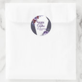 Sticker Rond Décès à mes cinquante Floral 60e Anniversaire (Sac)