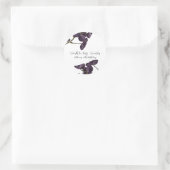 Sticker Rond Décès de la florale noire à la jeunesse (Sac)