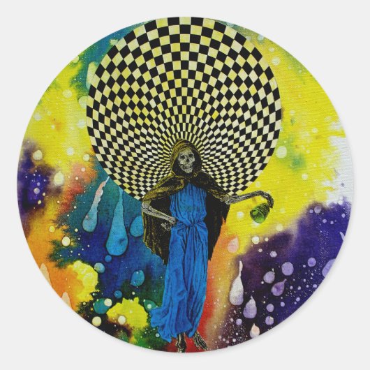 Sticker Rond Décès par Michael Moffa (Devant)