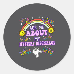 Sticker Rond Décharge Mystèreuse à propos du Mème Embarrassant