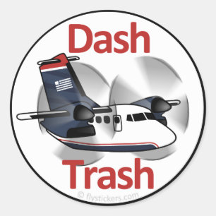 Sticker Rond Déchets de tiret (livrée exprès d'USAir)