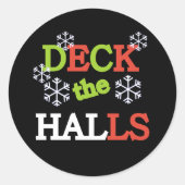 Sticker Rond Deck the Halls (Devant)