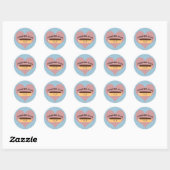 Sticker Rond D'Éclairation De L'Amour (Feuille)