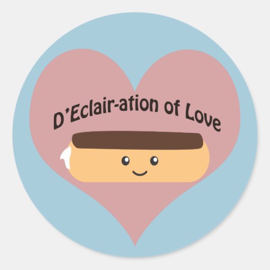 Sticker Rond D'Éclairation De L'Amour (Devant)