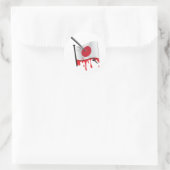 Sticker Rond déclaration anti-chasse à la baleine harpon flag (Sac)