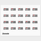 Sticker Rond Déclaration de taxe de coeur (Feuille)