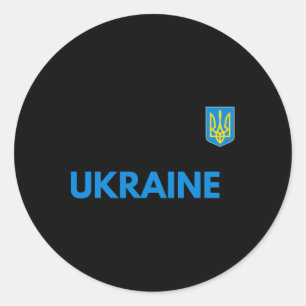 Sticker Rond Déclaration de Trident d'Ukraine