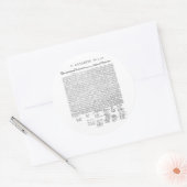 Sticker Rond Déclaration d'indépendance (Enveloppe)