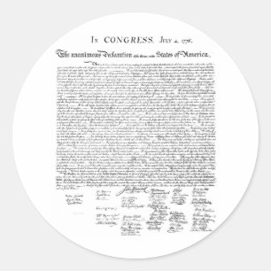 Sticker Rond Déclaration d'indépendance